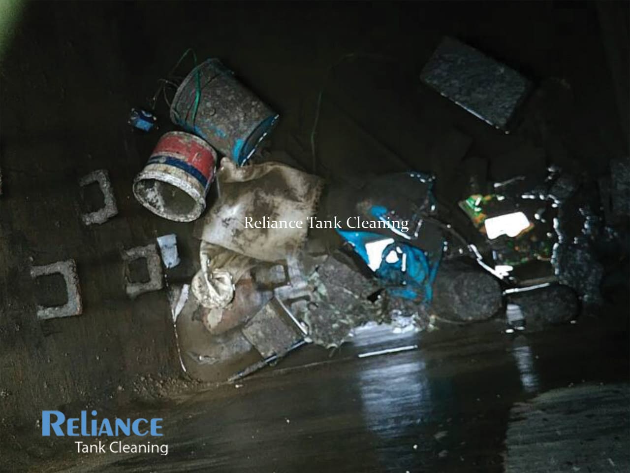 construction debris removal from tank