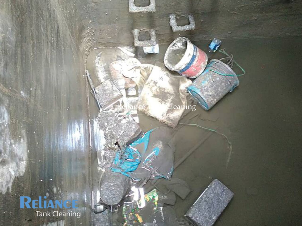 construction debris removal from new tank