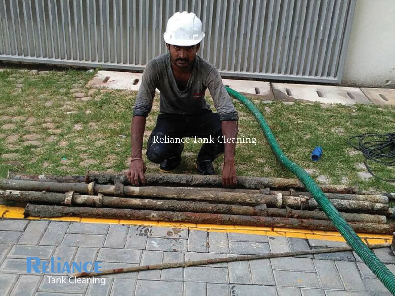 solid debris from tank